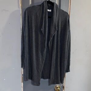 Velvet Charcoal Knit Cardigan